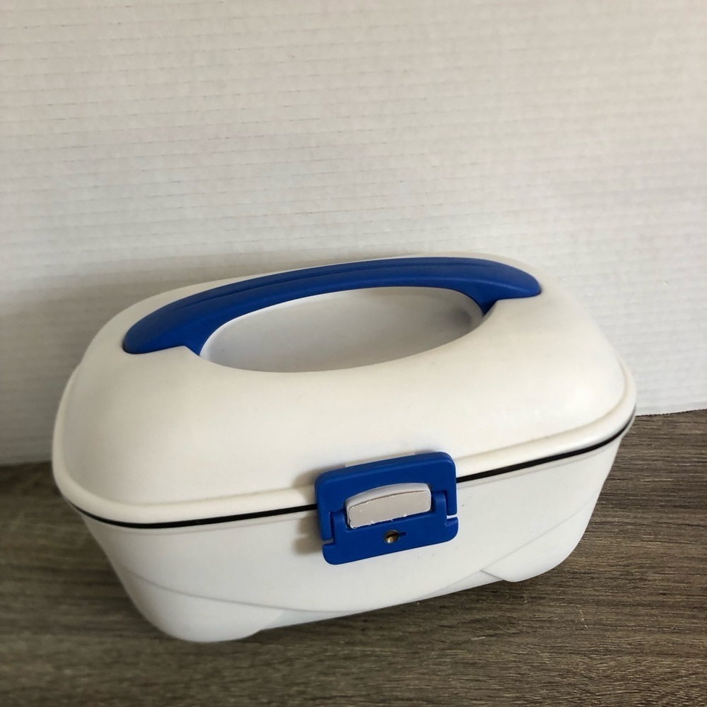 90s Yves Rocher Hard Sided Locking Makeup Case